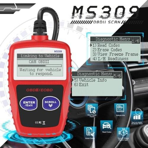 Professional OBD2 Scanner Mechanic OBDII Diagnostic Code Reader Tool for Engine Light Checking F19A