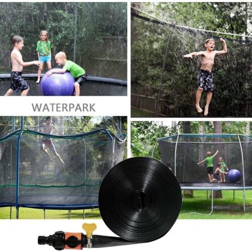 Trampoline Sprinkler Summer Outdoor Water Game Sprinkler Fun Water Toy Trampoline Sprinklers With Faucet Adapter 8/10/12/15m
