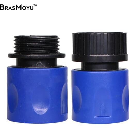 BRASMOYU Variety Style Garden Tap 1 set of Male Female Hose Connector from Quick Adaptor to 3/4'' Hose Thread Connector
