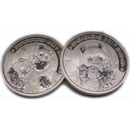 Panda Silver Coin China Real Silver Plated Commemorative Coins Gift for New Year