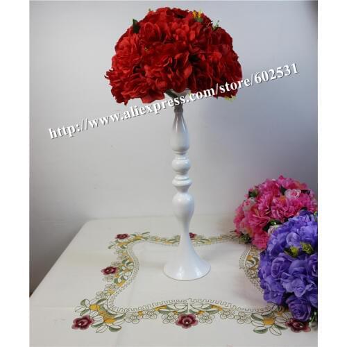 SPR RED -Free shipping!10pcs/lot wedding road lead artificial flower ball wedding table flowers centerpiece flower wall