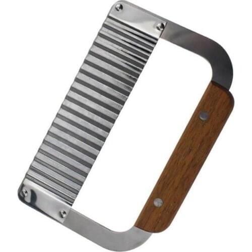 Steel Potato French Fry Cutter Kitchen Accessories Wave Knife Chopper Serrated Blade Carrot Slicer