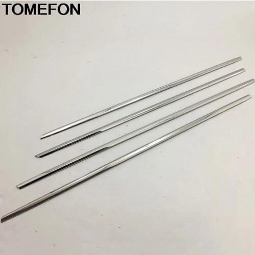 TOMEFON For Honda Accord 2018 2019 10th Modified Window Bright Sequin Moulding Cover Trim Exterior Accessories Stainless Steel