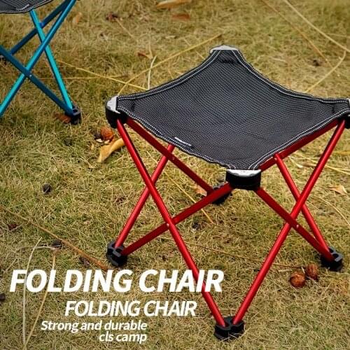 Outdoor Ultra-Light Portable Folding Stool Aluminum Alloy Collapsible Camping Hiking Fishing Chairs Foldable Queuing Rest Seats