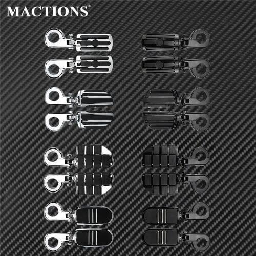 Universal Highway Pegs Footpeg & Mount Motorcycle 1.25" 32mm Highway Bar Foot Pegs Footrest For Harley Sportster Softail XL Dyna