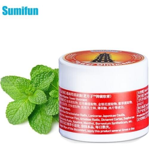 Sumifun Vietnam Ointment Mint Cooling Oil Refresh Anti-itch Cream Cold Headache Mosquito Bites Dizziness Muscle Rub Aches 20g