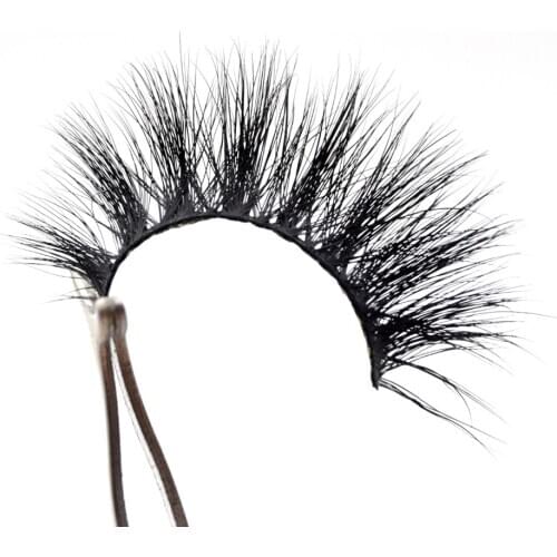Visofree Mink Lashes Criss-crossed Rounded False Eyelashes Hand Made Natural Fluffy Look 3D Mink Eyelashes Cruelty-free Lash 02E