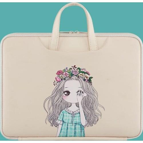 Laptop Bag Waterproof Notebook Bag Sleeve For Macbook Air Pro 13 14 15inch for Xiaomi HP Dell Simple Cartoon pattern Handbag