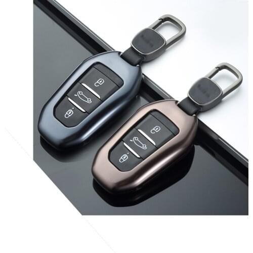 Fiber Alloy Car Key Case Cover Keyless Fob Shell For Peugeot 208 308 508 3008 5008 for Citroen C4 Picasso DS3 DS4 DS5 DS6