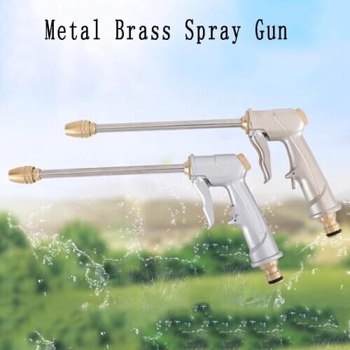 High-pressure Car Wash Water Gun Head High Pressure Water Spray Gun Brass Nozzle Garden Hose Pipe Lawn Car Wash Pop