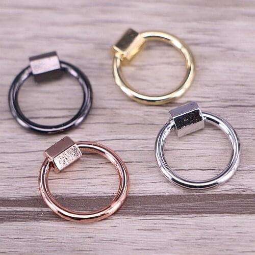 5PCS, Rounded Lock - Round Circle Lock with Screw On Mechanism carabiner clasp, bracelet / necklace clasp
