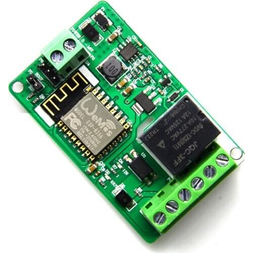 1pcs 1 channel New Arrival 1Pcs Green ESP8266 10A 220V Network Relay WIFI Module Input DC 7V~30V 65x40x18mm Modules