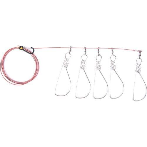 1Pc Silver Fishing Lock Buckle Stainless Steel Live Fish Lock Belt Fishing Stringer Fishing Tackle Tool Accessories