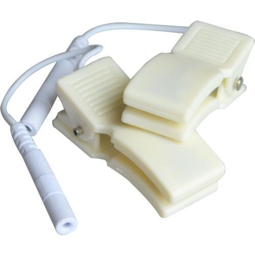 10pairs Pin Type Ear Clip Electrode Lead Wire Connecting Cables Connector Replacement Cables Pin Hole 2.5mm For TENS Machine