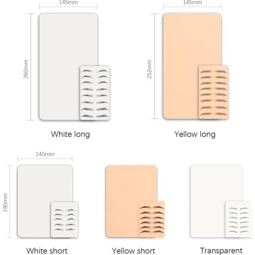 KZBOY New Arrival 10PCS Large Size Silicone Transparent Microblading Blank Tattoo Latex Training Practice Skin Pads for Beginner