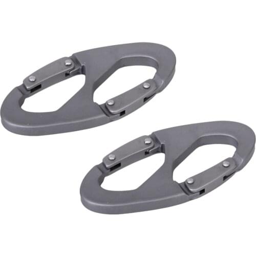 2pcs Carabiner Snap Clip Hook Keychain Keyring Hanging Hiking Bottle Buckle Tool