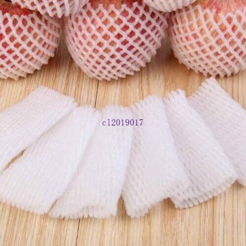 2000pcs White EPE Foam mesh sleeve net thick fruit foam sleeve net for apple packing material pear pack package 12cm*7cm#1