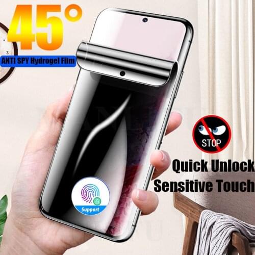 3D Curved Anti Spy Hydrogel Film For Samsung Galaxy S20 S10 S10E S9 S8 Plus Note 10 Pro 9 8 Privacy Anti-Peep Screen Protector