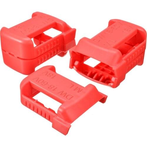 5Pcs/Set 18V Battery Mounts Storage Holder Shelf Rack Slots Red ABS 18V Battery Mount Stand Bracket Slots For MILWAUKEE M18
