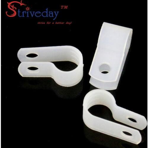 500pcs/lot White Type R Line deduction Wiring Accessories Type R Line Card Clamps 8.4mm Cable retention Clips