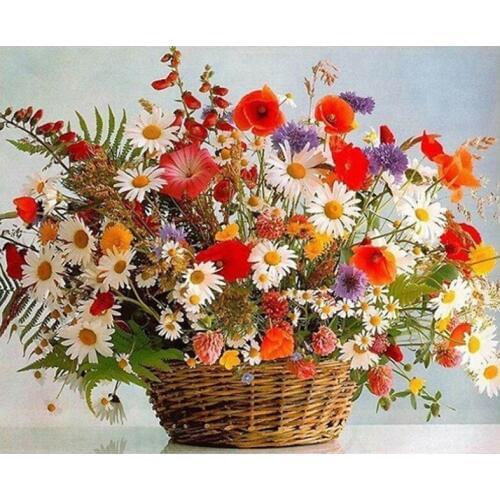 Diamand Painting Flowers Diamond Painting 5D Full Cross-Stitch Diamond Painting Kits Full Drill