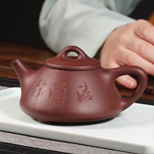 ★authentic handmade purple clay teapot household Teapot Tea Set Kungfu teapot teapot purple clay indifferent ladybug
