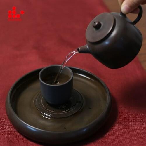 BOERNA 220-250ML Qin Zhou Ceramic Tea Pot Not Yixing Teapot Nixing Tao Kettle with Exquisitely Carved for Puer Black Tea