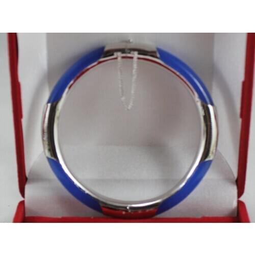Generious 57 MM 7.5 polegadas bleu jewerly bracelet pour dame