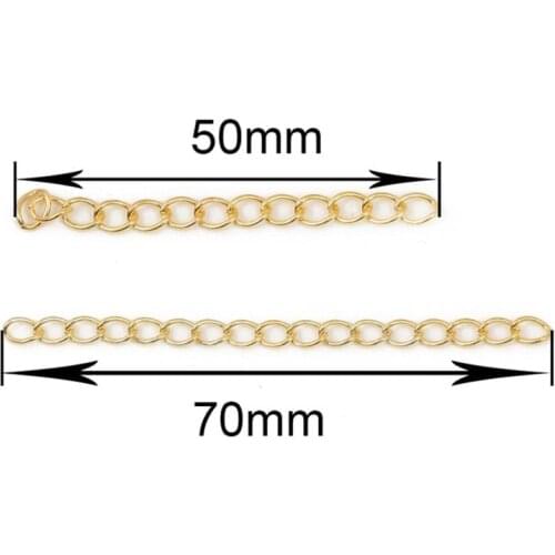 50pcs/lot Silver Rhodium Copper Bulk Fine Necklace Chain For DIY Jewelry Making Supplies Chains Findings Accessories