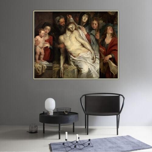 Citon Peter Paul Rubens《Lamentation of Christ》Canvas Oil Painting Artwork Poster Decorative Picture Wall Decor Home Decoration