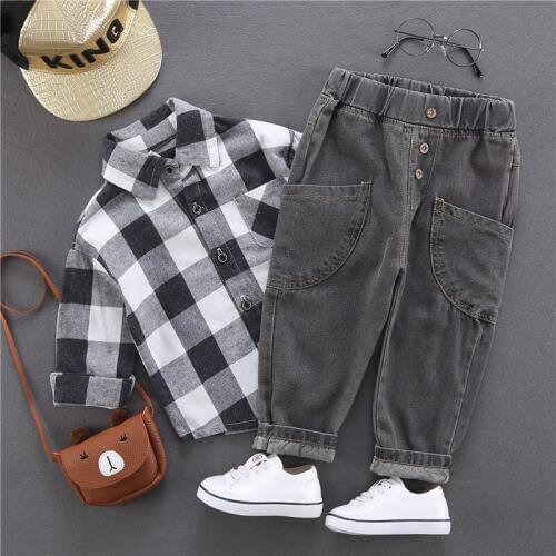 Boys jeans 2019 autumn winter new childrens clothing baby tracksuits kids boys denim pants toddler casual trousers jeans 3-7Y