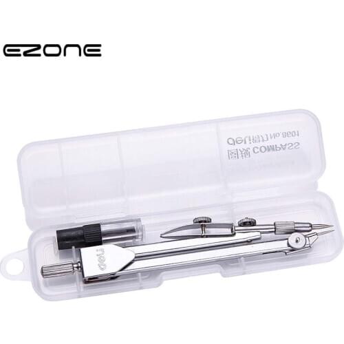 EZONE 1PC Professional Adjustable Precision Drawing Compass Math Geometry Tool Compass Giving Lead Core School Stationery Supply