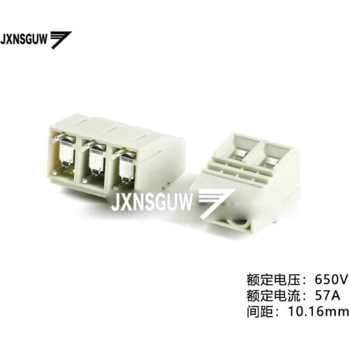 KFA1016-10.16-2P/3P Straight Insert 650V/57A 10.16mm spacing Screw type PCB terminal