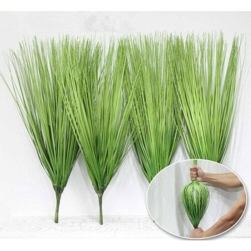 60cm Artificial Tropical Plant Green Onion Grass Bundle Simulation Leaf Green Plant Leaf Plastic Flower Arrangement Home Decor