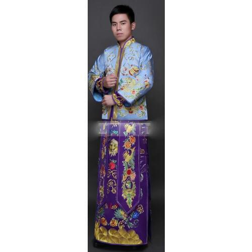 Chinese traditional wedding Uniform Man Han Clothing bridegroom Prince Show Cosplay Suit Robe Costume le mariage traditionnel