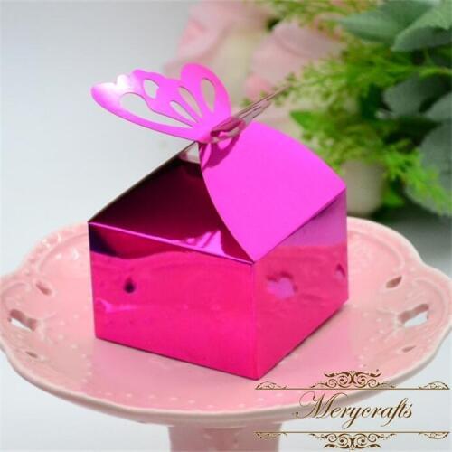 Laser cut paper in crafts butterfly indian wedding favor sweet boxes for gifts
