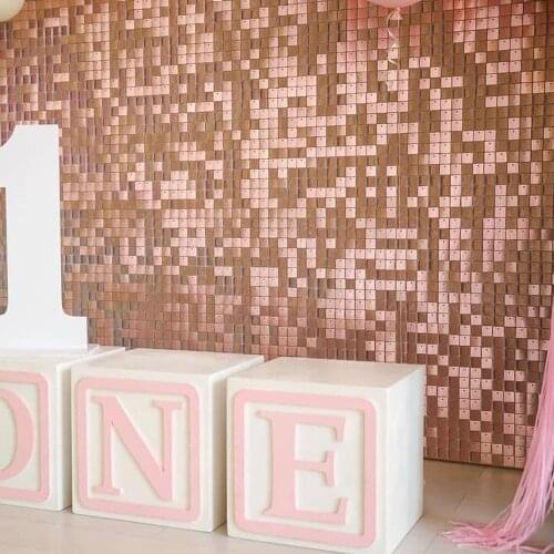 Shimmer Wall Sequin Panel Event Party Decor Stage Backdrop Wedding Decoration Birthday Supplies Centerpiece Interlocking Luxury