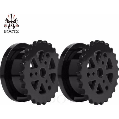 Fashion black stainelss steel ear plugs and tunnels piercing body jewelry gauges body jewelry sell by pair