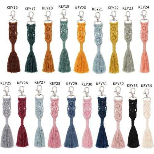 2021 New keychains Tassel Keychains for Women Boho key Holder Keyring Macrame Bag Charm Car Hanging Jewelry Gift for friends