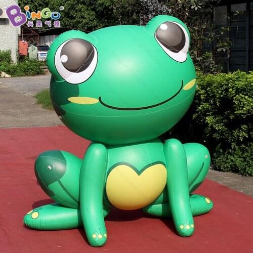 Adorable 1.5 meters inflatable frog for event decoration / PVC cartoon frog balloon toys for sale