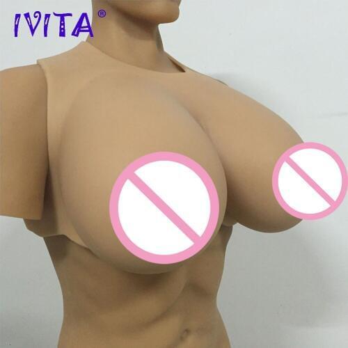 IVITA 13KG Realistic Silicone Breast Forms Hot Sale False Breast For Man Crossdresser Transgender Drag Queen Shemale Tits