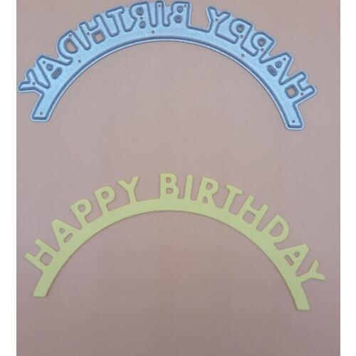 Happy Birthday Word Sentiment 2018 New Arrival Cutting Dies Punch Scrapbooking Dies Metal Embossing die for Card Making