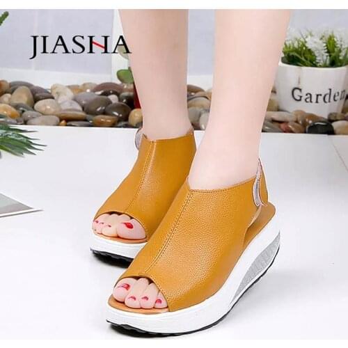 Women sandals 2021 new fashion convenient hook&loop summer shoes woman fish mouth platform sandals women ladies shoes