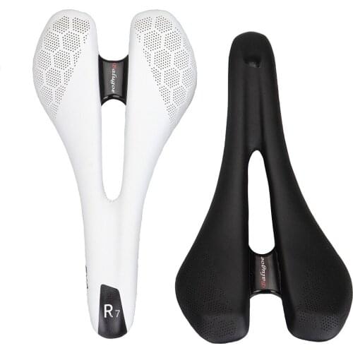 MTB Bicycle Saddle Road Mountain Bike Saddle Bicycle Carbon Fiber Steel Bow Cycling Skidproof Saddle Seat Bicycle Cushion Parts