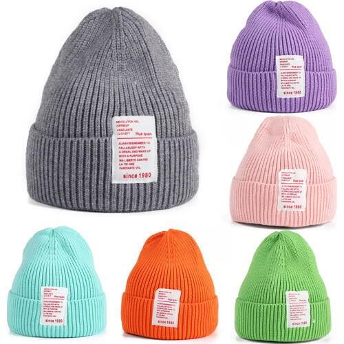 Winter Autumn Baby Beanie Hat Pompon Children Hats Knitted Cute Cap For Boys Girls Candy Colors Casual Girl Baby Beanies Hat