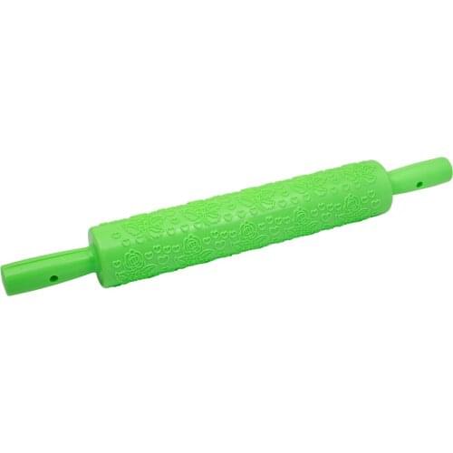 Flower and Heart Pattern Rolling Pin Baking Cookies Biscuits Fondant Dough Roller PP Non-Stick Embossing Mold DIY Baking
