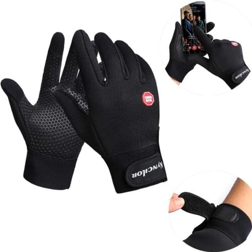 Waterproof Winter Gloves with hook&loop Cycling Gloves Anti Slip Windproof Warm Gloves For Touchscreen Outdoor Sports Unisex