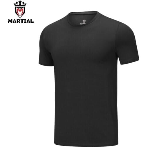 Martial:New arrival cotton/spandex blank black t shirts comfortable shirts