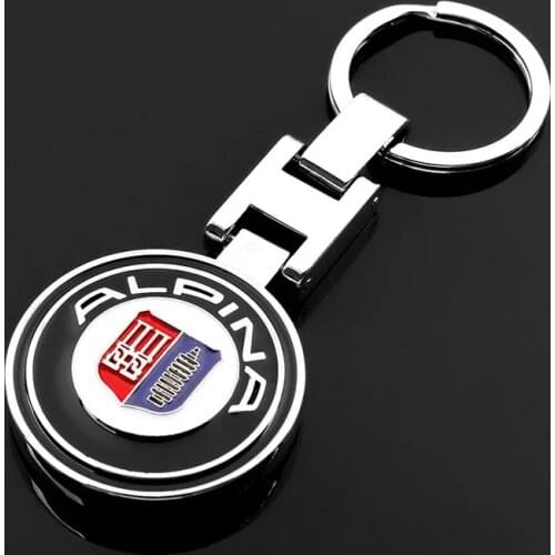 High quality metal car keychain for BMW ALPINA Tail model emblem key ring e46 e90 e60 e39 e36 f30 f10 f20 car accessories