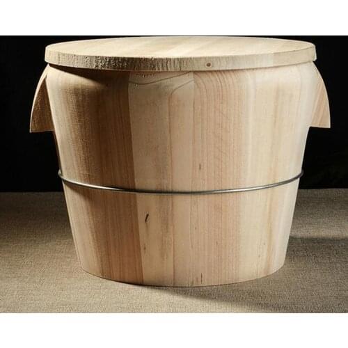 Japan Bargain Hangiri Wooden Sushi rice Mixing Bowl with Lid portable